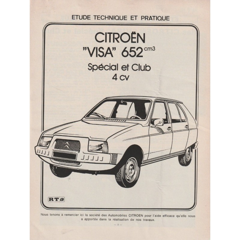 Revue technique automobile - Citroën Visa et Visa II