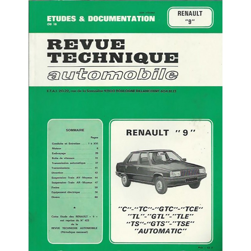 Revue Technique  R 9