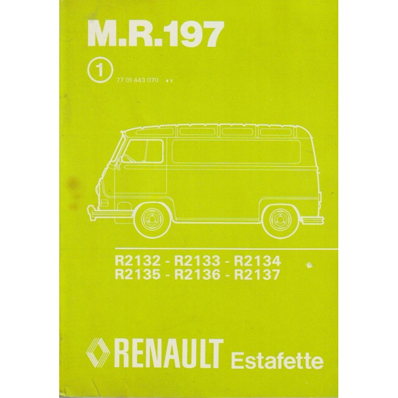 Manuel Reparation Tous Types Estafette De Renault