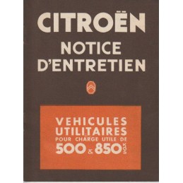 Notice Entretien 4 Cyl  1937