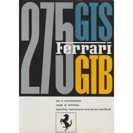 Notice Entretien 275 GTS / GTB