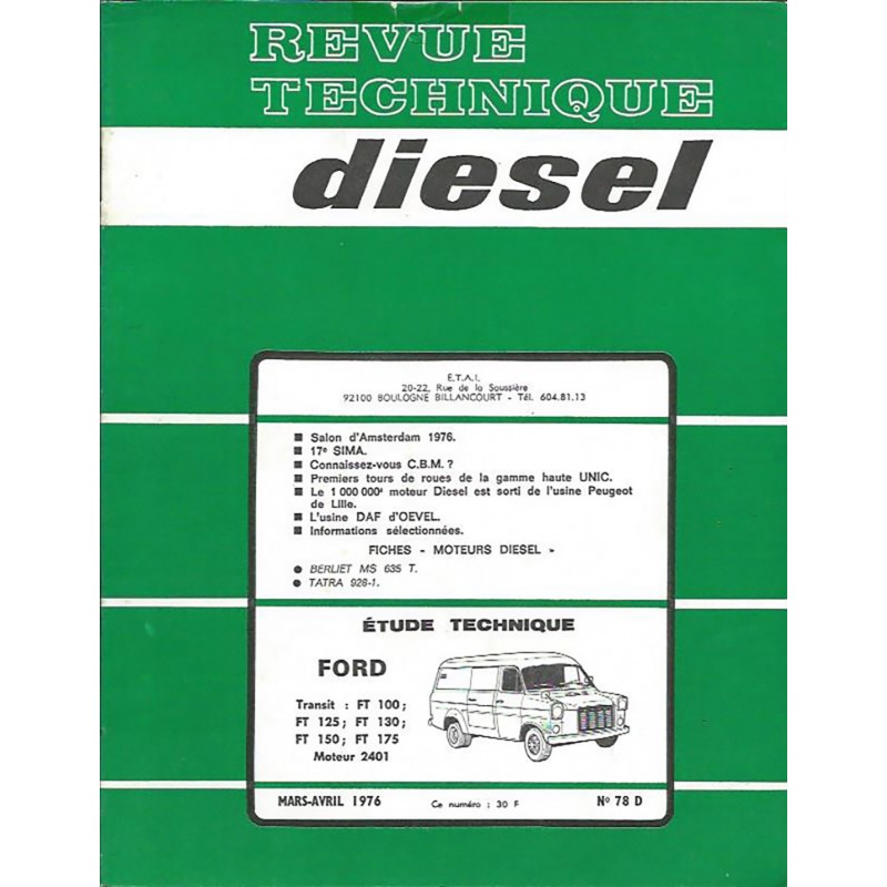 Revue Technique Diesel 1976