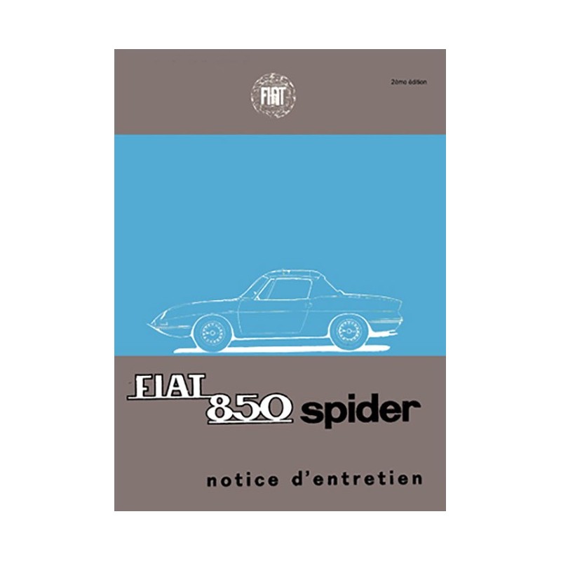 Notice d' Entretien Spider 1967