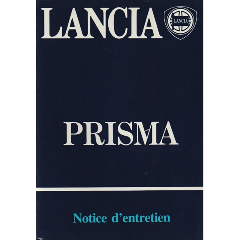 Notice d' Entretien  Prisma 1985