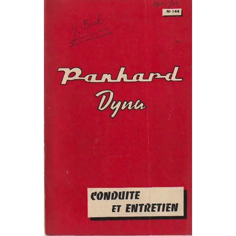 Notice d' Entretien 1956