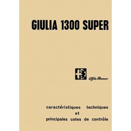 Manuel Technique Giulia 1300